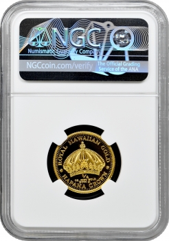 Гавайський монетний двір 1/4 крони 1996 р., NGC PF70 UC, "Вікторія Кайулані" 1/4 унції золото