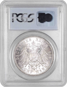 Гамбург 5 марок 1903 г. J, PCGS MS64, "Вольный город Гамбург (1871 - 1918)"