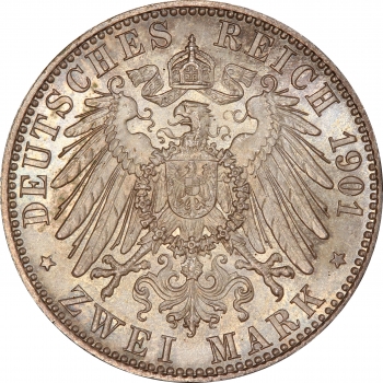 Пруссія 2 марки 1901 р. A, PCGS MS66, "200 років Пруссії"