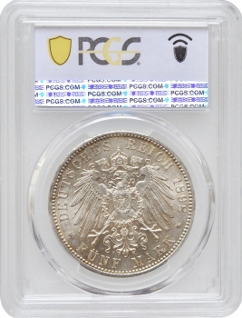 Баварія 5 марок 1898 р. D, PCGS MS64, "Король Отто І (1886 - 1913)"