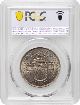 Южная Родезия 1/2 кроны 1947 г., PCGS MS63, "Колония Великобритании (1932 - 1955)"
