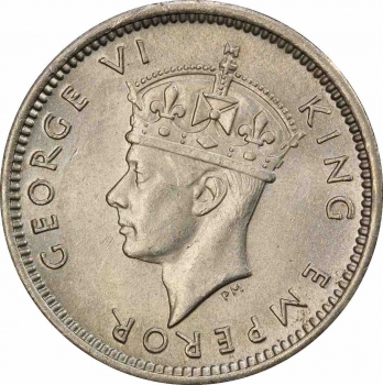 Южная Родезия 3 пенса 1947 г., PCGS MS63, "Колония Великобритании (1932 - 1955)"