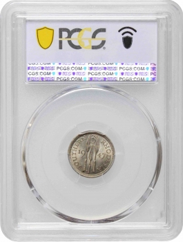 Южная Родезия 3 пенса 1947 г., PCGS MS64, "Колония Великобритании (1932 - 1955)"