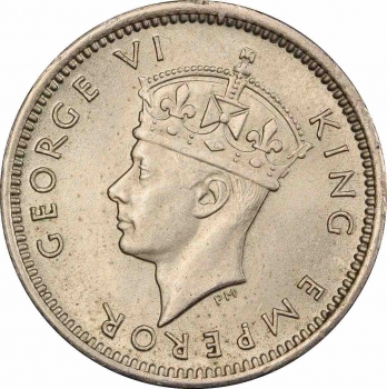 Южная Родезия 3 пенса 1947 г., PCGS MS64, "Колония Великобритании (1932 - 1955)"