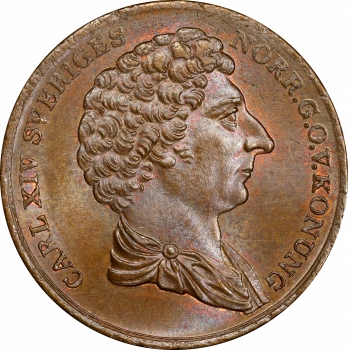 Швеція 1/2 скілінга 1832, PCGS MS65 BN, "Король Карл XIV Юхан (1818 - 1844)" Top Pop 2/0