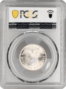Німеччина - Третій рейх 2 рейхсмарки 1939 р. B, PCGS MS62, "Нацистська Німеччина (1933 - 1945)"