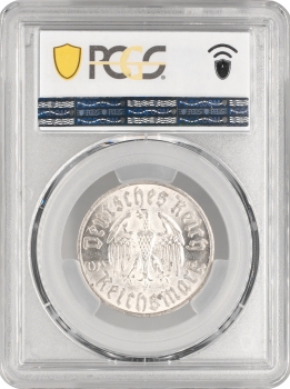 Німеччина - Третій рейх 5 рейхсмарок 1933 р. F, PCGS MS63, "450 років з дня народження М. Лютера"