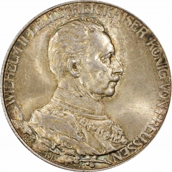 Пруссія 2 марки 1913 р. A, PCGS MS66, "25 років правлінню Вільгельма II"