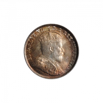 Канада 5 центов 1902 г. H, NGC MS66, "Король Эдуард VII (1902 - 1910)"