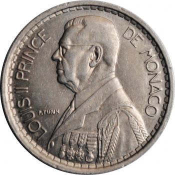 Монако 20 франков 1947 г., UNC, "Князь Луи II (1922 - 1949)"