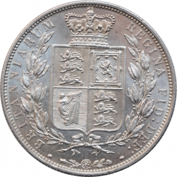 Великобритания 1/2 кроны 1881 г., UNC, "Королева Виктория (1838 - 1901)"