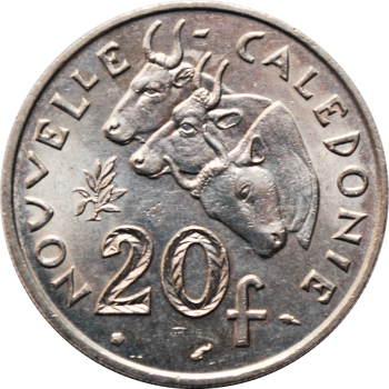 Новая Каледония 20 франков 1986 г., UNC, 'Заморское сообщество Франции (1949 - 2017)'