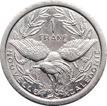 Новая Каледония 1 франк 1989 г., UNC, 'Заморское сообщество Франции (1949 - 2017)'