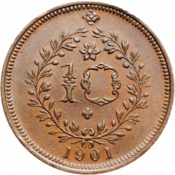 Азорские острова 10 рейсов 1901, AU, "Португальская Администрация (1848 - 1901)"