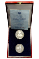 Югославия 1000, 1500 динаров 1982 г., PROOF, "Чемпионат мира по гребле на байдарках и каноэ, Белград 1982"