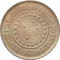 Бразилия 200 рейсов 1889 г., AU, "Первая Республика (1889 - 1942)"