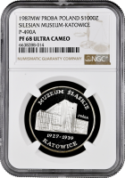 Польша 1000 злотых 1987 г., NGC PF68 UC PROBA, "Силезский музей"