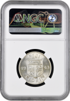 Фиджи 1 флорин (2 шиллинга) 1943 г. S, NGC MS63, "Король Георг VI (1937 - 1952)"