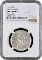 США 50 центов 1926 г., NGC UNC Details, "Мемориал Орегонская Тропа"