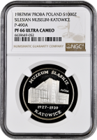 Польша 1000 злотых 1987 г., NGC PF66 UC PROBA, "Силезский музей"