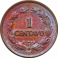 Эквадор 1 сентаво 1928 г., UNC, "Республика Эквадор (1919 - 1987)"