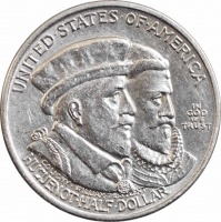 США 50 центов 1924 г., AU Det., "300 лет основания Новой Голландии"