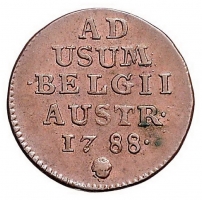 Австрийские Нидерланды 1 лиард 1788 г., AU, "Император Иосиф II (1765 - 1790)"