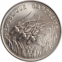Габон 100 франков 1971 г., BU, "Франк КФА BEAC (1971 - 2015)"