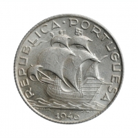 Португалия 2.5 эскудо 1946 г., BU, "Португальская Республика (1911 - 1969)"