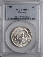 США 50 центов 1935 г., PCGS MS64, '150 лет городу Гудзон, штат Нью-Йорк'
