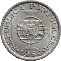 Индия - Португальская 1 эскудо 1959 г., UNC, "Эскудо (1958 - 1961)"