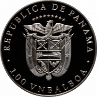 Панама 1 бальбоа 1988 г., PROOF, "XXIV летние Олимпийские Игры, Сеул 1988 - Фехтование" (Cu-Ni)