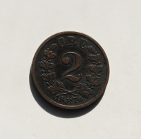 Норвегия 2 эре 1876 г.