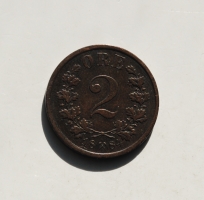 Норвегия 2 эре 1884 г.