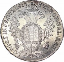 Австрия 1/2 талера 1815 г. A, NGC MS63, "Император Франц II (1806 - 1835)"