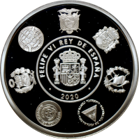 Испания 5 евро 2020 г., PROOF, "Иберо-Американская серия - Поезд Барселона-Матаро"