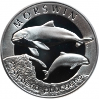 Польша 20 злотых 2004 г., PROOF, "Всемирная природа - Морская свинья"