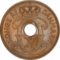 Фарерские острова 2 эре 1941 г., UNC, "Король Кристиан X (1941 - 1941)"