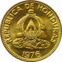 Гондурас 10 сентаво 1976 г., BU, "Республика Гондурас (1931 - 2019)"