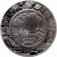 Австрия 100 шиллингов 2000 г., PROOF, "Миллениум"