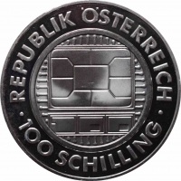 Австрия 100 шиллингов 2000 г., PROOF, "Миллениум"