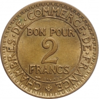 Франция 2 франка 1922 г., UNC, "Третья Республика (1870 - 1941)"