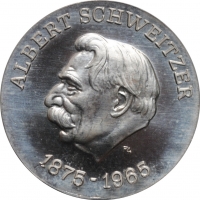 ГДР 10 марок 1975 г., UNC, "100 лет со дня рождения Альберта Швейцера"