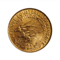 Французская Экваториальная Африка 5 франков 1958 г., BU, "Колония Франции (1942 - 1958)"