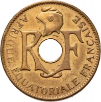 Французская Экваториальная Африка 10 сантимов 1943 г., UNC, "Колония Франции (1942 - 1958)"