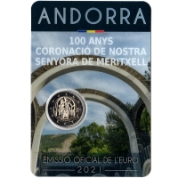 Андорра 2 евро 2021 г., BU, "100 лет коронации Богоматери Меричельской"
