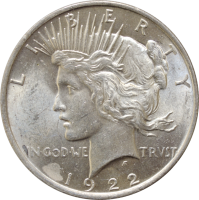 США 1 доллар 1922 г., UNC, "Мирный доллар"