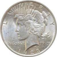 США 1 доллар 1923 г., UNC, "Мирный доллар"