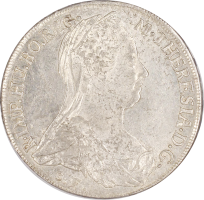 Австрия 1 талер 1780 г. SF, PSGS MS62, "Талер Марии Терезии (чекан 1789 - 1792)"