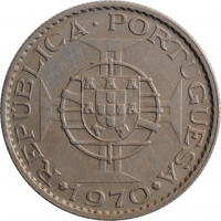 Мозамбик 10 эскудо 1970 г., XF, "Португальская колония (1935 - 1974)"